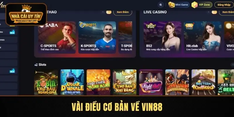 Giới Thiệu về nhà cái Vin88